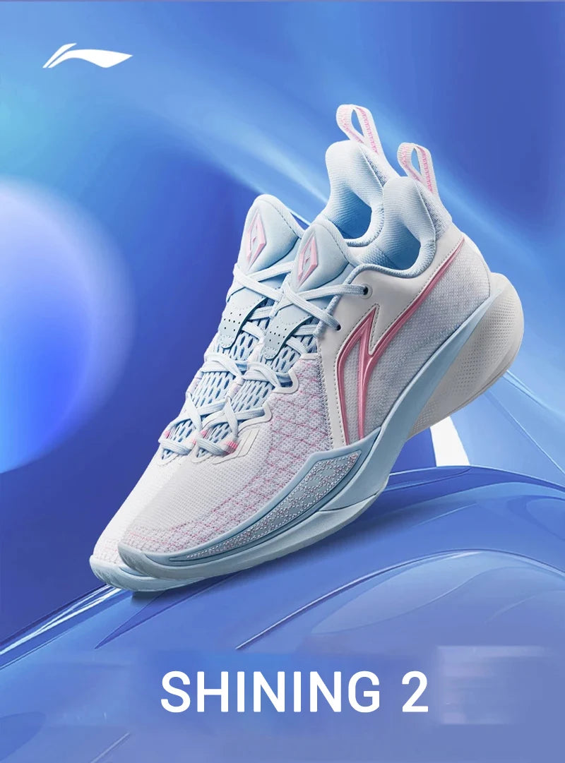 Li-Ning Men's SHINING 2 Professional Basketball Shoes LIGHT FOAM PLUS Breathable Cushion Wearable LiNing Sneakers ABAV009