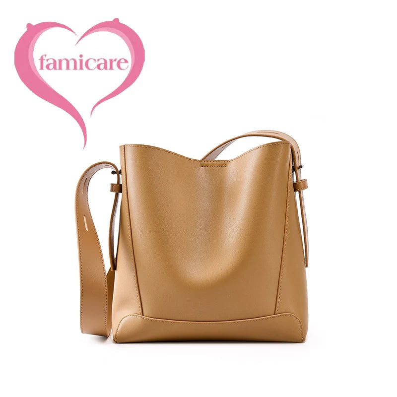 Women's Handbag New Suede Top Grain Leather Crossbody Bag Korean Style Wide Strap Shoulder Handheld Women Light Luxury Versatile