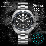 ADDIESDIVE New 200M Waterproof Quartz Watch Sapphire Crystal BGW9 Luminous Ceramic Bezel Stainless Steel Diving Watch AD2507