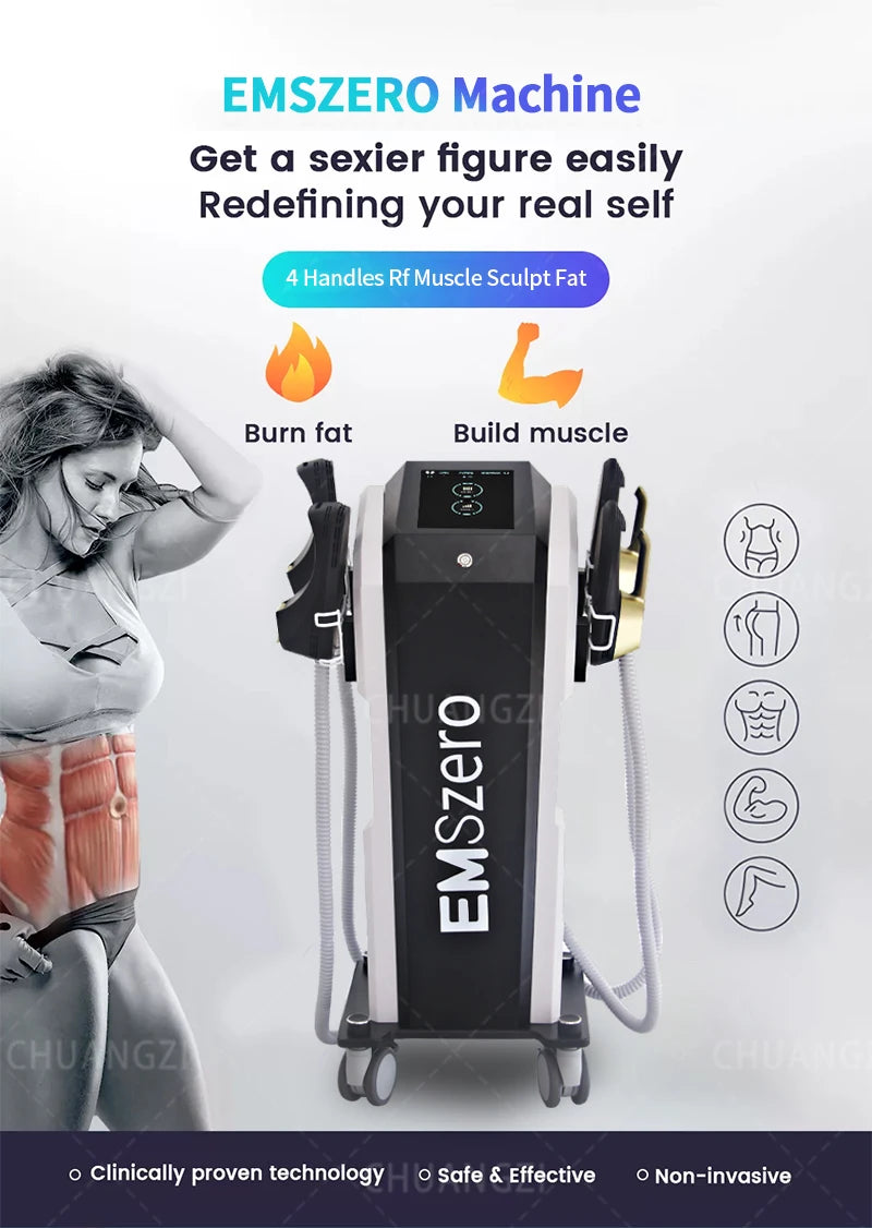 EMSzero HIEMT RF High Intensity Vibration Pulse Electronic Body Shaping Massage Muscle Massage