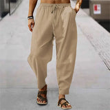 Men's Lightweight Cotton Elastic-Waist Pants