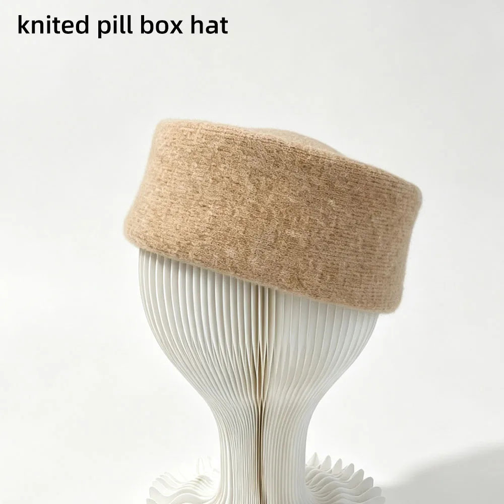 Women's Bow Cloche Hat with Roll-Up Brim