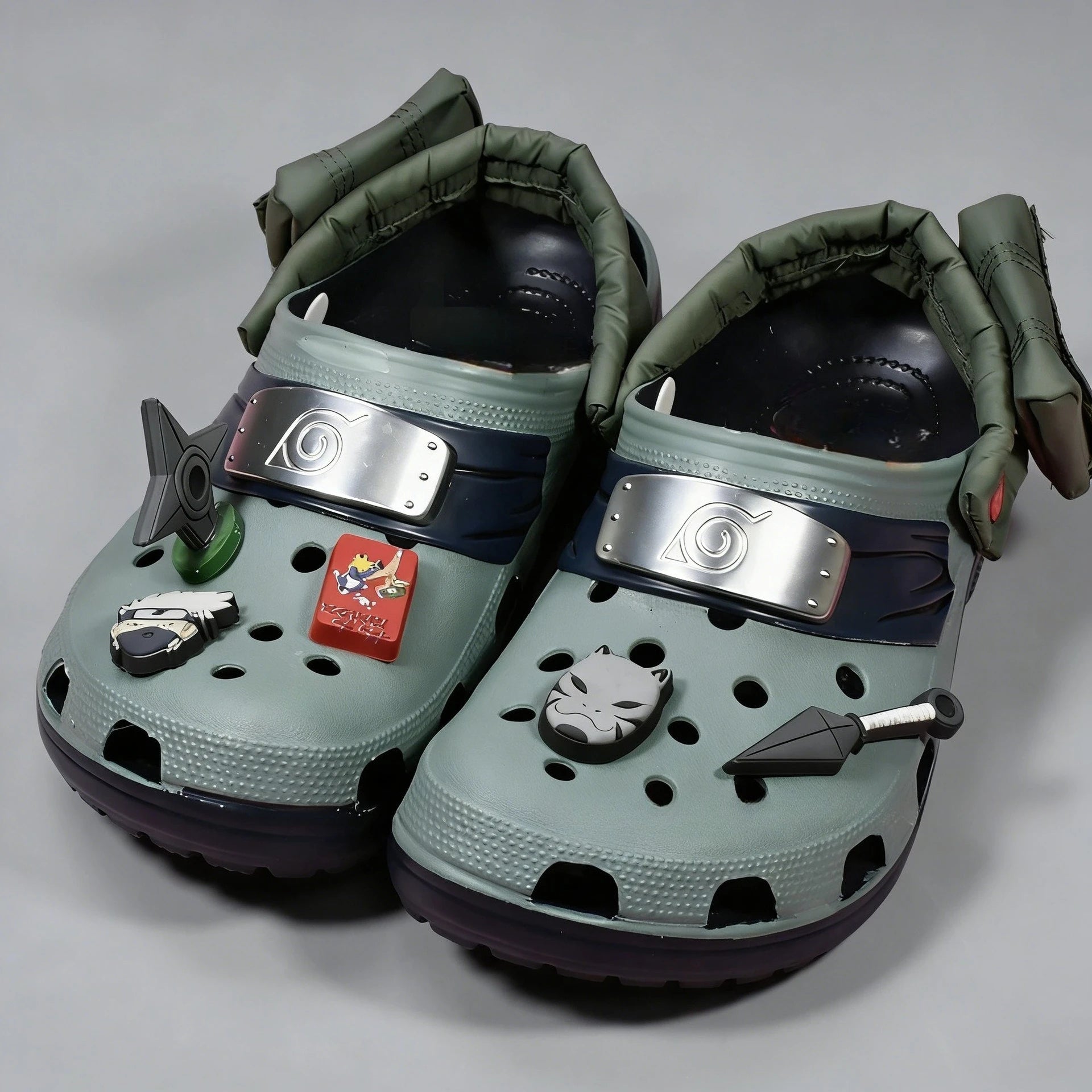Naruto Anime Summer Men's Sandals Thick-Soled Non-Slip Slippers Sasuke Itachi Kakashi Breathable Toe-Cap Casual Beach Slippers