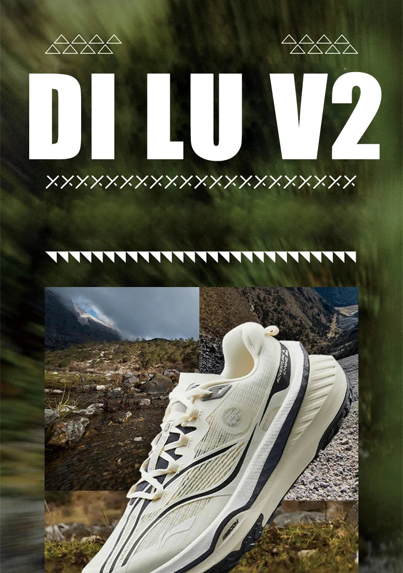 Li-Ning Men's DI LU V2 Trail Running Shoes Long Distance BOOM Cushion LiNing Wearable Anti-Slip Sneakers ARNV001