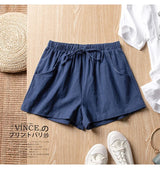 High-Waisted Linen-Style Bow Sash Shorts
