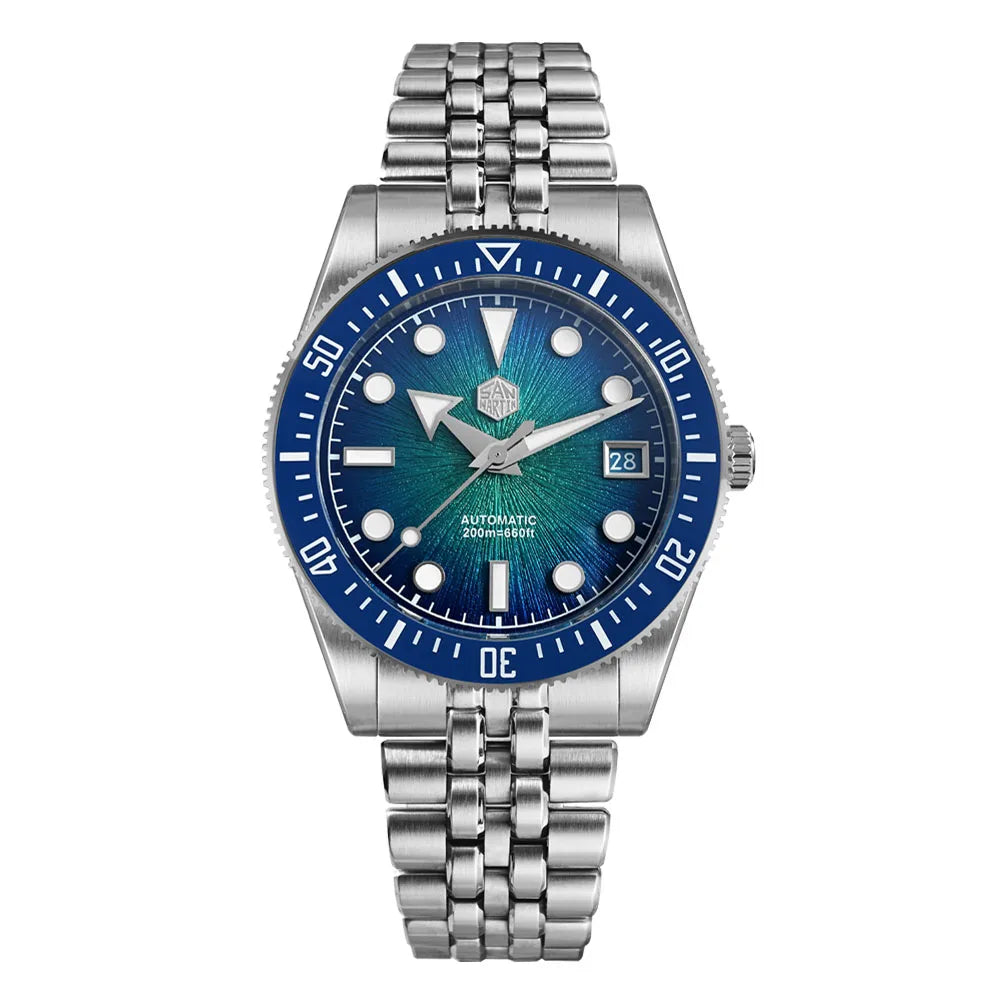 San Martin SN0148 Enamel Dial Diver Watch 37.5mm 40mm