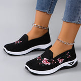 Women's Breathable Mesh Flat Sneakers — Lightweight Slip-On Casual Shoes