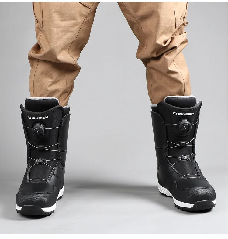 Adult Snowboarding Shoes Snow Boots Man Wire Buckle Models Fast Wear Ski Shoes Men Women Ski Equipment Warm Anti Ski Boots