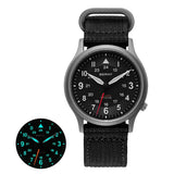 BERNY Titanium Watches for Men Classic Mens Field Watch Easy Read Outdoor Quartz Wristwatch Super Luminous Sapphire 5ATM
