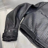 Natural Sheepskin Coat Women Autumn European and American Fashion Short Motorcycle Casual High Quality Hand-Woven Leather Jacket