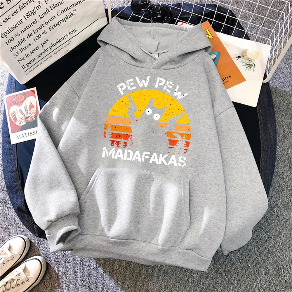 Pew Pew Madafakas Cat Hoodie
