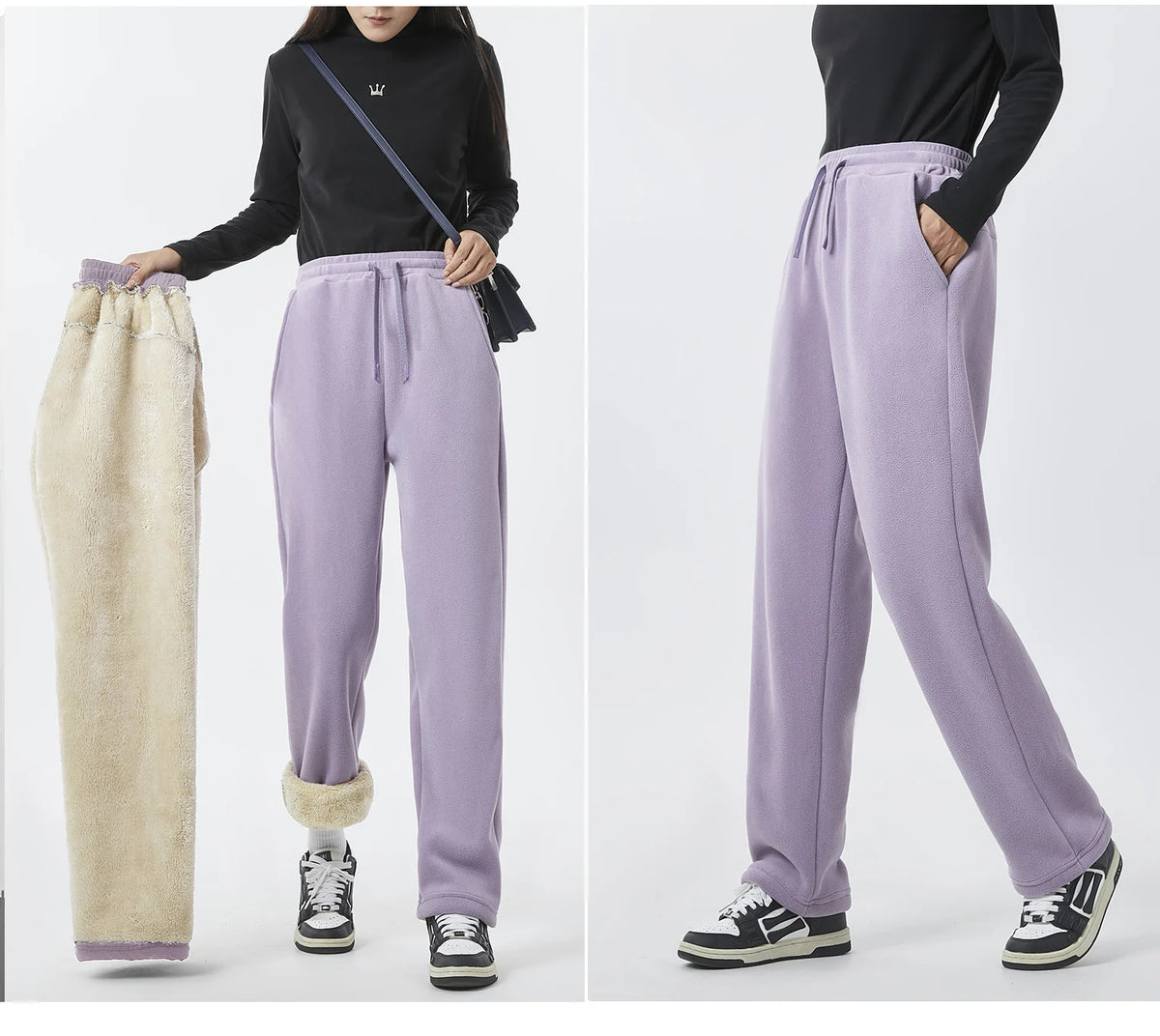 Unisex Fleece-Lined Winter Sweatpants