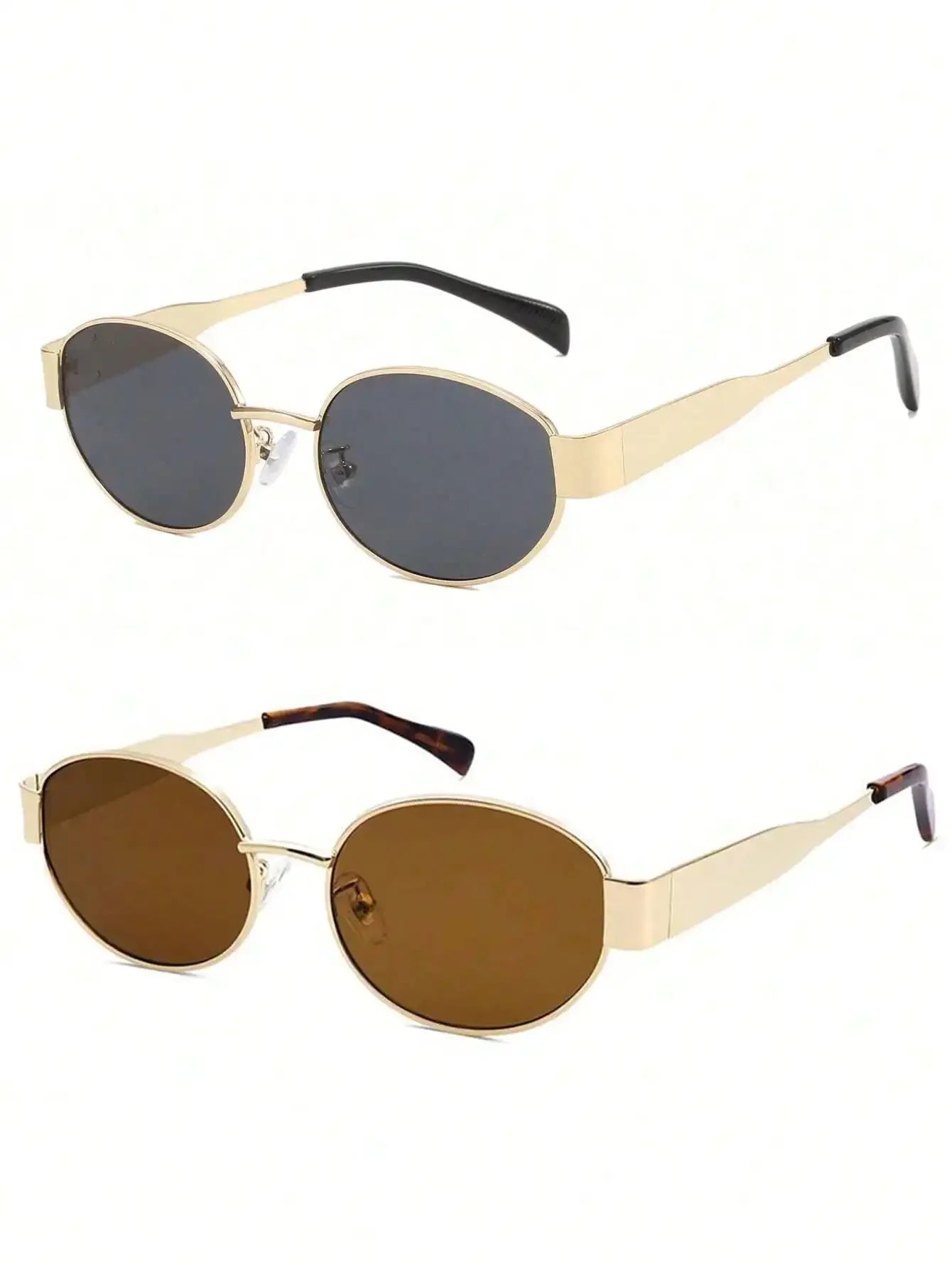 Oval Frame Women's Vintage Sunglasses | UV400 Metal