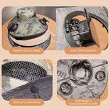Solar-Powered Cooling Bucket Hat | UPF 50+ Wide Brim