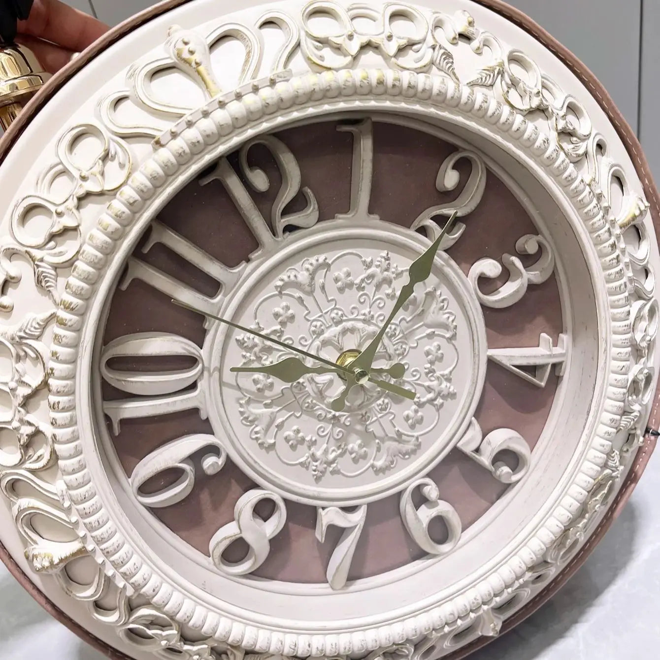 Vintage Clock-Style Circular Shoulder Bag