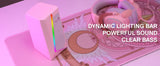 Redragon GS520 RGB Desktop Speakers, 2.0 Channel PC Stereo Speaker with 6 Colorful LED Modes, Enhanced Sound, White/Pink