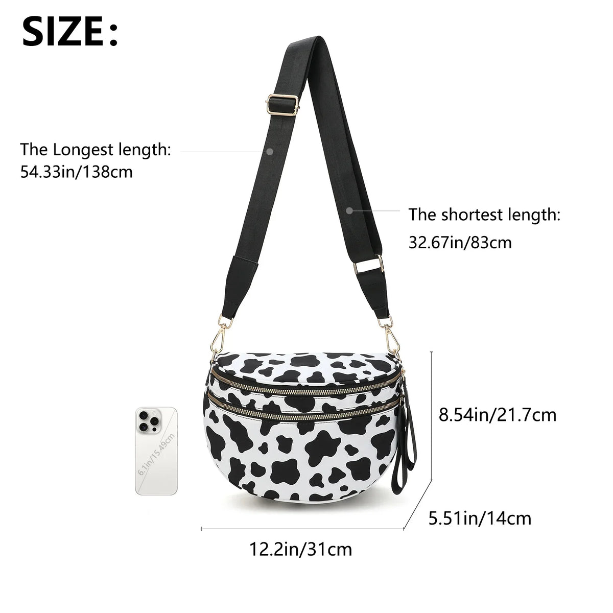 Women Checkered Bum Bag Casual Fanny Pack Large Capacity Crossbody Adjustable Strap Simple Shoulder Mommy Bag Daily Travel Tote