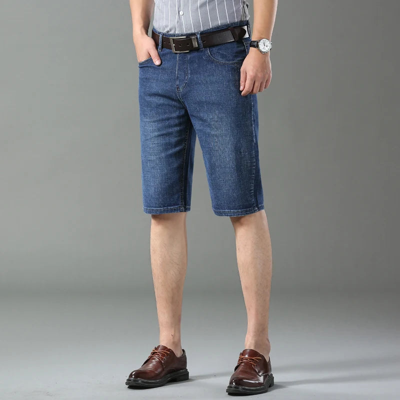 Men's Slim Stretch Denim Shorts | Summer Style