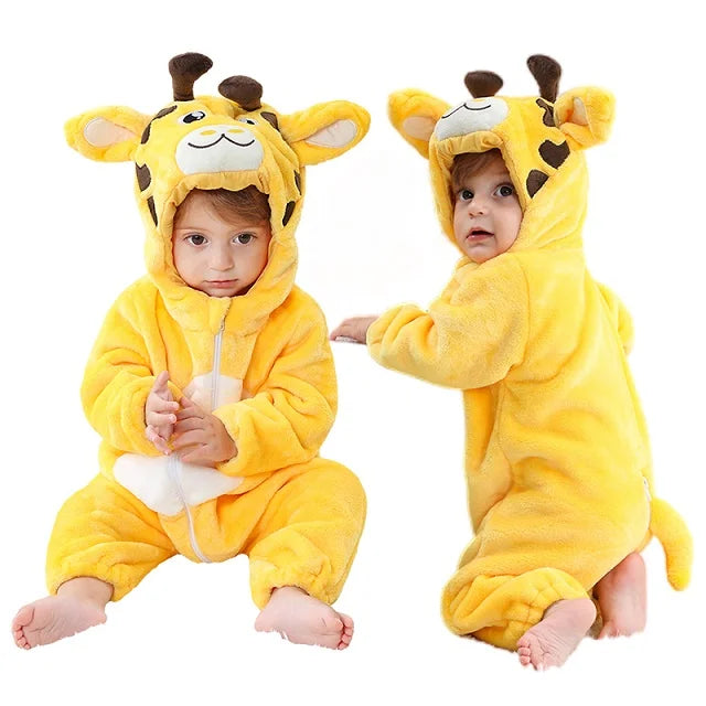 Plush Hooded Baby Winter Romper