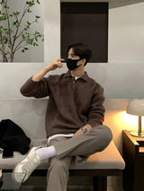 Men’s Geometric Knit Pullover Sweater