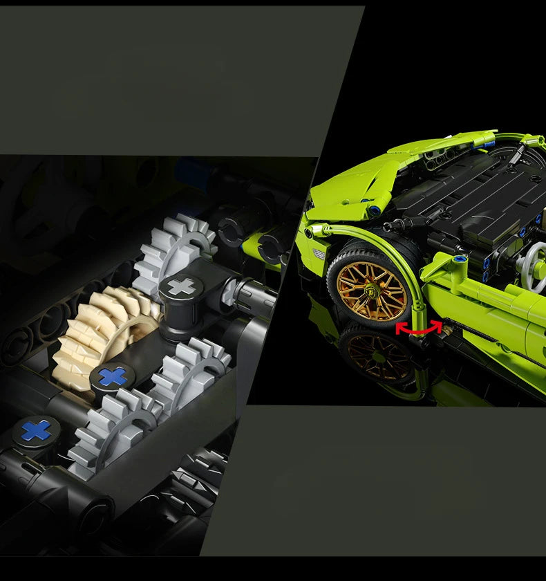 Technical racing car model RC building block sports car 1:14 DIY supercar bricks Educational toys Children and adults gifts
