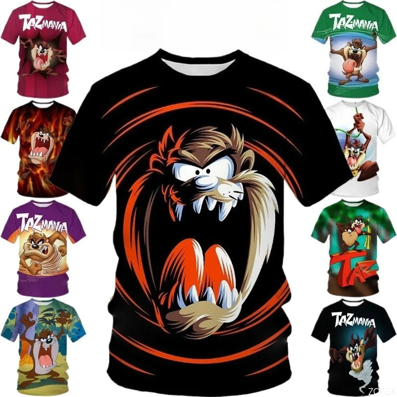 3D Anime Animal Print T-Shirt