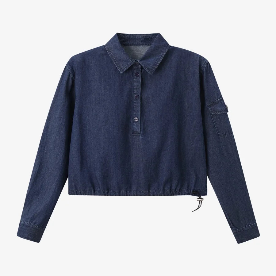AW25 Denim Two-Piece: Loose Shirt & A-Line Slip Dress