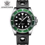 STEELDIVE SD1953 41MM Classic Water Ghost Calendar Magnifier NH35 Mechanical Movement BGW9 Super Luminous 30Bar Waterproof Watch