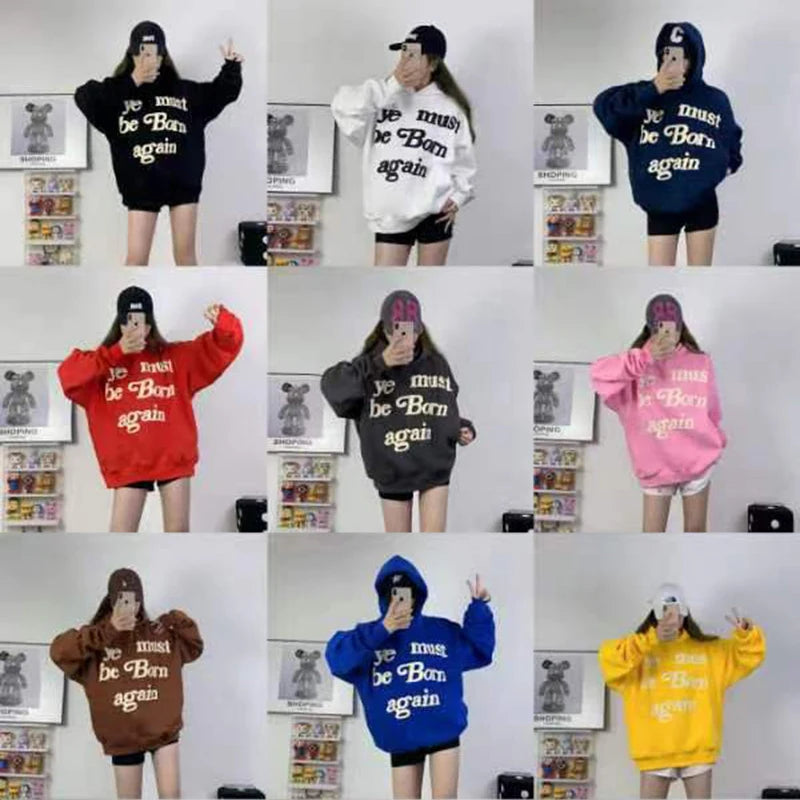 Men’s Oversized Graphic Cotton Fleece Hoodie