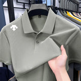 Men's Luxury Cotton Polo | Geometric Print Summer Shirt