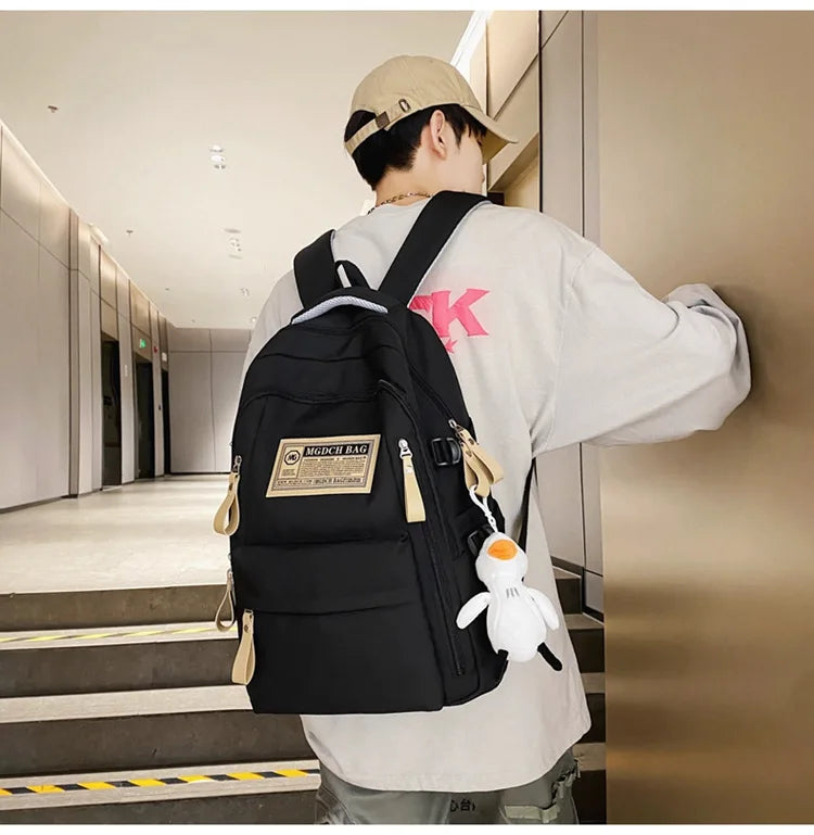 Fashion Big Student School Backpack Rucksack Girls Boys School Bag High Capacity Women Backpack Female Leisure Travel Mochila