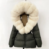 Real Fox Fur Hooded Duck Down Puffer