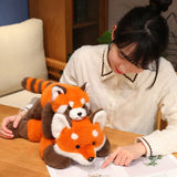 Plush Animal Cuddle Pillow – Raccoon, Fox & Red Panda