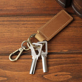 Free Customized Fashion Women Genuine Leather Keychain Vintage Creative Pendant Handmade Small Gift DIY Present Car Key Chain