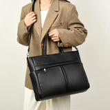 14'' Laptop Business Commuting Handbag Top Quality Materials Ladies Handbag Female Shoulder Bag Put in A4 Magazine and Notebook