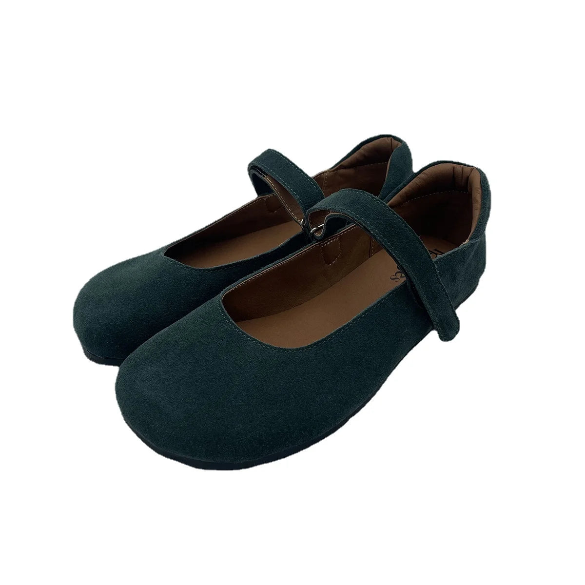 Tipsietoes 2026 Sprinng Autumn Barefoot Cow Suede Genuine Leather Women Ballerina With Zero Drop Flat Soft Sole Wider Toe Box