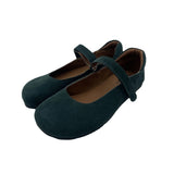 Tipsietoes 2026 Sprinng Autumn Barefoot Cow Suede Genuine Leather Women Ballerina With Zero Drop Flat Soft Sole Wider Toe Box