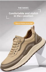2026 Mens Leather Casual Shoes Slip On Comfortable Breathable Lightweight Non Slip Waterproof Loafers