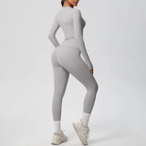 2 PCS Sportswear Yoga Set Gym Clothes Yoga Suits For Women Fitness Set Tracksuits Sports Long Sleeve Crop Top Gym Leggings