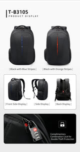 Tigernu Travel Backpacks 14-15.6-17'' Laptop Backpack For Men TSA Anti Theft Backpack Nylon Backpacks Bag For Schoolbag Knapsack