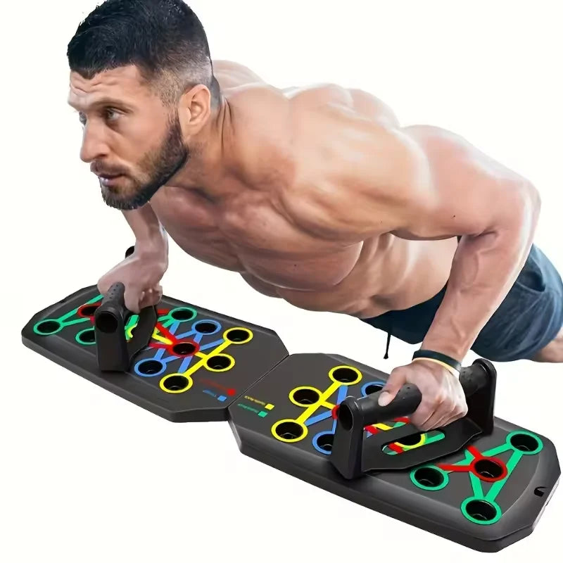 Portable Push-Up Board Set with Handles – Full Body Trainer