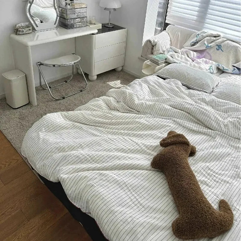2025 Cartoon Animal Dachshund Pillow Plush Sausage-shaped Pillow Cute Cushion Nap Pillow Lumbar Pillow Bedroom Neck Pillow