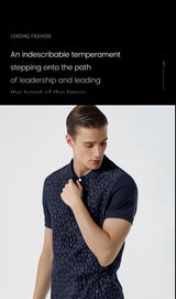 Men's Cotton Polo Shirt – Short Sleeve Patchwork Tee