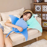 Kawaii Manta Ray Plush Pillow — Soft Marine Life Toy