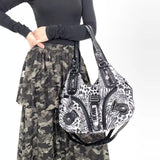 Y2K Leopard Print Shoulder Bag – Vintage Maillard Style