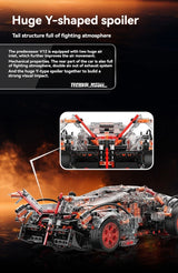 Creative DIY Racing Car Model Building Bricks Kit Advanced MOC Construction Toys for Adults Boys Girls Holiday Gift Idea
