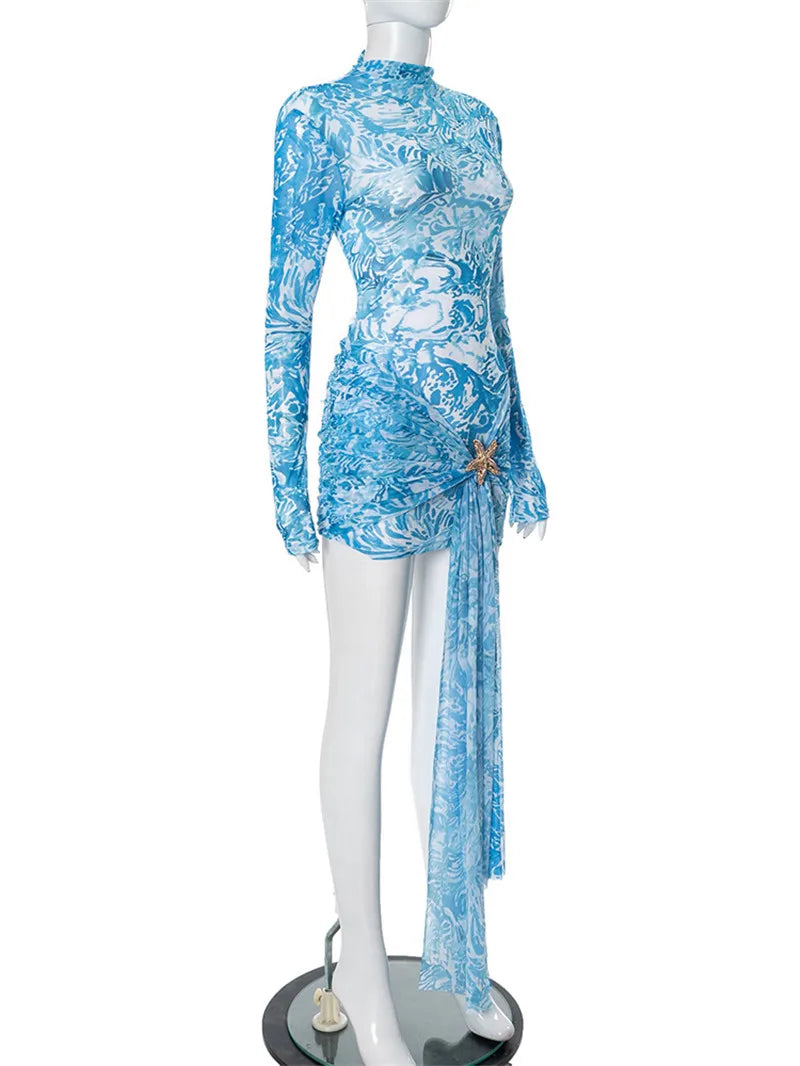 Azure Tide Starfish Mesh Cover-Up