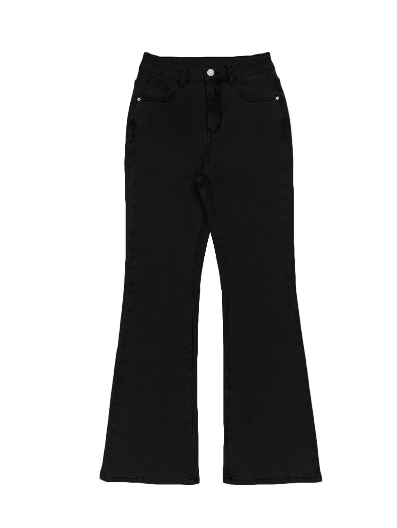 Women's Y2K Wide-Leg Bootcut Jeans – High Waist