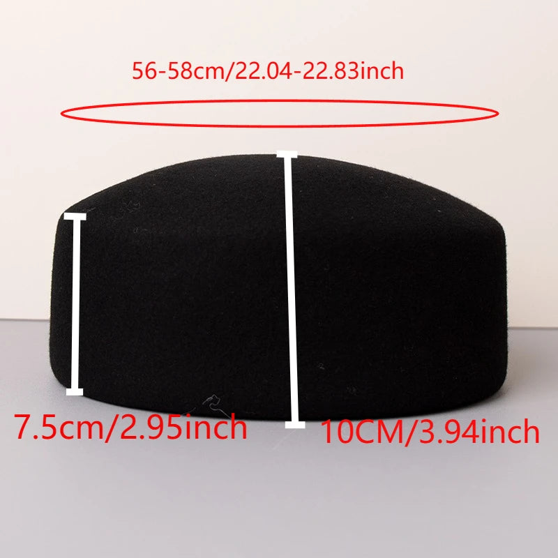 Vintage 100% Wool Felt Fedora Hat – Unisex Formal Style