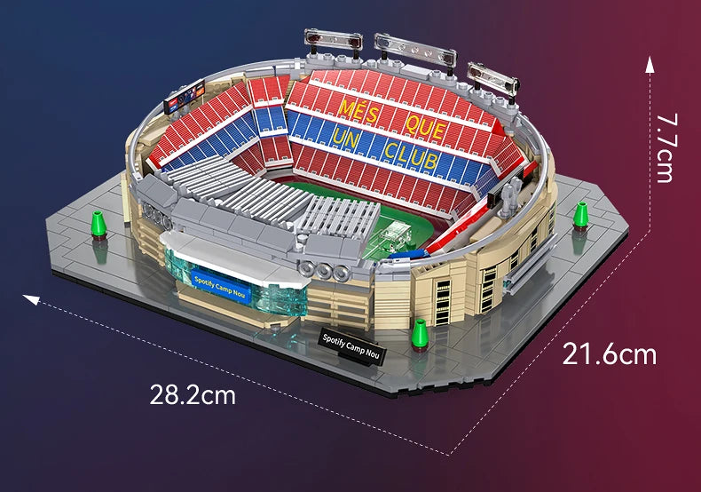 CaDA Camp Nou (Barcelona FC) Stadium Building Block Set / 728 Pieces / Collector's Item for Football Fans & Block Enthusiasts